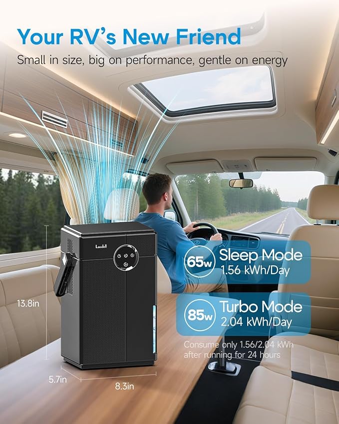 Small Dehumidifier with Drain Hose, Portable Dehumidifier for Bathroom, 118oz Dehumidifiers for Home 800 sq ft with 7 Colorful Light, Quiet Dehumidifiers for Bedroom RV Closet Basement - Image 2