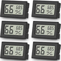 Vaikby 6-Pack Mini Digital Thermometer Hygrometer, Indoor Humidity Monitor, Temperature Humidity Gauge Meter with Fahrenheit (℉) for Greenhouse, Garden, Cellar, Closet, Fridge by Vaikby
