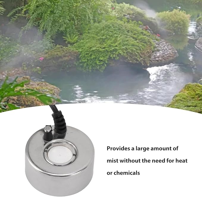 Mist Maker, DC 12V Interface Indoor Fountain Mister Foggers Fountain Landscape Atomizer Humidifier Fog Making Machine for Rockery Fishtank Birdbath Decor - Image 3