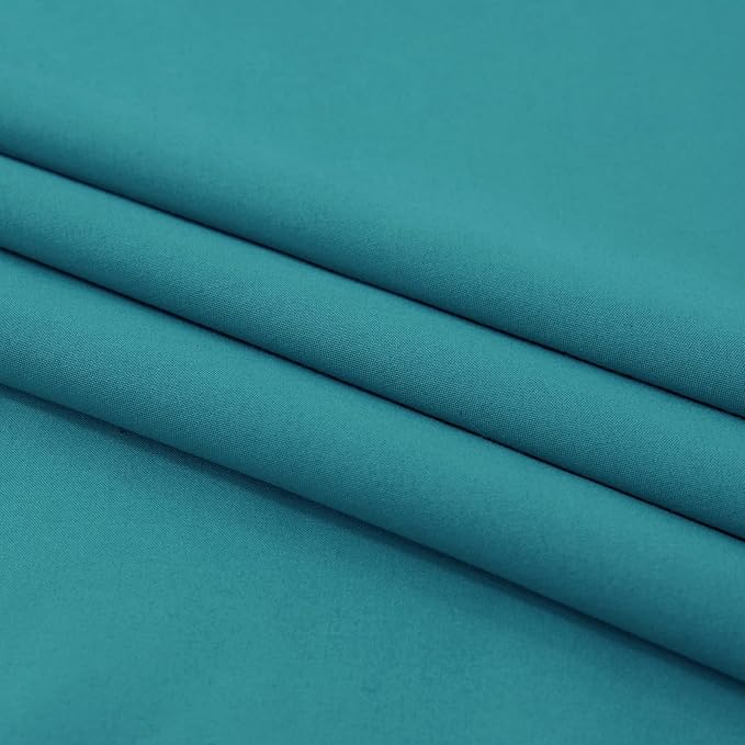 L.Z.E Light Filtering Curtains 72 Inch Length 2 Panels Set Teal Privacy Non-See-Through Semi Sheer Curtains for Living Room Bedroom Nursery Grommet Top Solid Window Panels (55" W x 72" L) - Image 8