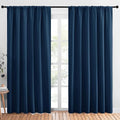 NICETOWN Living Room Curtains, Blackout Draperies, Moroccan Blue, 1 Pair, 70 x 84-inch, Home Decorations Thermal Insulated Solid Rod Pocket Blackout Drapes for Cafe by NICETOWN