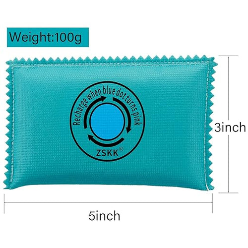 100g Rechargeable Desiccant Pack of 10,Silica Gel Desiccant Packets,Moisture Absorbers for Storage Bins, Suitcase, Gun Safe, 3D Filaments, Electronics,Desiccant Dehumidifier for Closets,Cars - Image 2