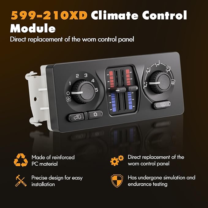 599-210XD Climate Control Module AC Heater HVAC Panel Compatible with 2003-2007 Chevy Silverado GMC Sierra 1500 2500 3500 Tahoe Suburban Avalanche Trailblazer Yukon XL Envoy Buick Cadillac Isuzu Saab - Image 4