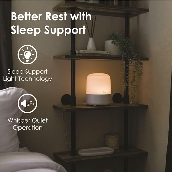 Crane Top Fill Mini Humidifier for Bedroom and Nursery 3-In-1 Essential Oil Diffuser Sleep Light 0.5 Gallon Baby Humidifier - Image 4
