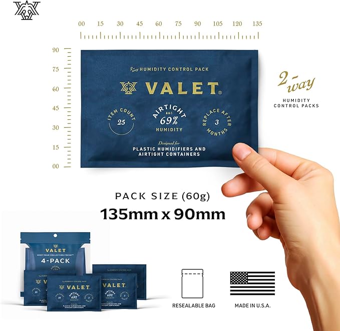 Valet 69% Two-Way Humidity Packs for Plastic Containers, 12-Pack, 60g Each, Humidifier Pack Prevents Leaks and Controls Moisture with Natural Craft Paper Design - Image 3