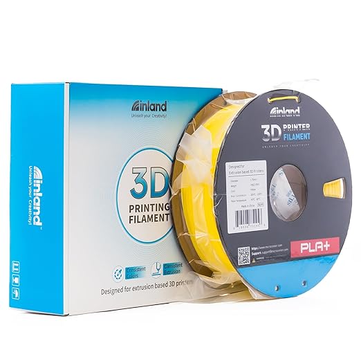 INLAND Micro Center PLA+ 3D Printing Filament 1.75mm - PLA Pro Dimensional Accuracy +/- 0.03 mm - 1kg Cardboard Spool (2.2 lbs) (1 Pack Yellow, 1.75mm) - Image 8