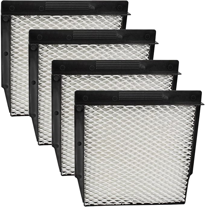 HQRP 4-Pack 1040 Wick Humidifier Filters Compatible with Essick Air AIRCARE 3D6-100, 5D6-700, 7D6-100, B23-710, B23-810, D46-720, CM330ABLK, CM330AWHT, MA0300, MA0500, E27000, E35000 Humidifiers by HQRP