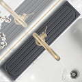 Stone Faucet Mat for Kitchen Sink with Raised Feet, Sink Mat for Kitchen Faucet, Water Absorbent Diatomite Stones Sinks Tray, Sink Splash Guard & Protectors, Stone Drying Tray for Bathroom Counter by Unknown