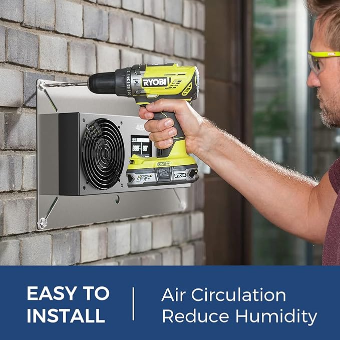 ALORAIR 240CFM Crawlspace Ventilation Fan, with Temperature Humidity Controller Timing Cycle Speed Control, for Attic, Garage, Shed, Crawl space, Basements (Air-out) - Image 6