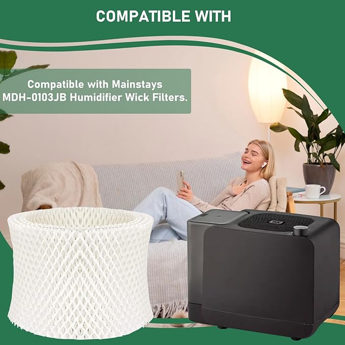 Carmerny MDH-0103JB Humidifier Wicking Filter Replacement Compatible with Mainstays MDH-0103JB Humidifier Wick Filters, 3 Pack - Image 5
