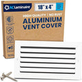 18x4 Inch (Duct Opening) Air Return Vent Cover Decorative – Premium Aluminum AC Vent Cover for Ceiling & Wall, Rustproof Grille, Ideal for Home HVAC Grille, Durable & Easy to Install by ACLAMINAIRE by LAMINAIRE