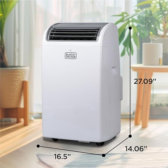 BLACK+DECKER Smart Portable Air Conditioner, 14,000 BTU for Rooms up to 700 Sq. Ft., Smart Portable AC with Follow Me Remote and Window Kit, BPACT14WT, White - Image 3