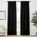 NICETOWN Halloween Black Out Curtain Panels for Bedroom - (Black Color) W42 x L84, 1 Pair, Thermal Insulated Blackout Draperies Window Treatment for Hall Room by NICETOWN