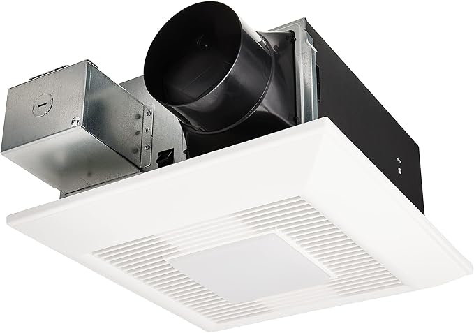 Panasonic WhisperFit Ceiling Mount Bathroom Exhaust Fan with Dimmable LED Light, 50-80-110 CFM, FV-0511VFL1 by Panasonic