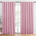 NICETOWN Living Room Curtains, Blackout Draperies, Rouge Pink, 1 Pair, 70 x 84-inch, Home Decorations Thermal Insulated Solid Rod Pocket Blackout Drapes for Cafe by NICETOWN