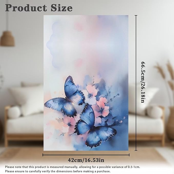 Butterfly Floral Slip Cover for Recliners Non-slip Headrest Sofa Protector Wear Resistant Washable Fabric Protective Cover for Sofa Couch Furniture Slipcover for Headrest 26.18*16.53 inches - Image 7