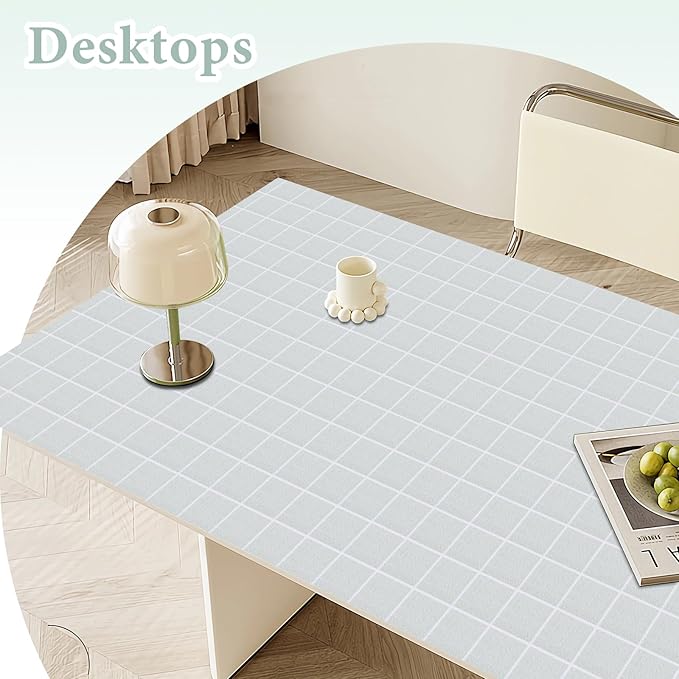 Drawer and Shelf Liner for Kitchen Cabinet: 17 in X 30 Ft Non Slip Waterproof Shelf Paper Non Adhesive Refrigerator Liners Light Gray Grid Easy Liners for Bathroom - Image 7