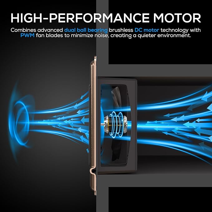 4"x10" Register Booster Fan with Remote Control and Thermostat - Energy Efficient HVAC Vent Booster Fan for Enhanced Home Airflow, Dimmable Display & Easy Installation-Airvent T4-10S - Image 4