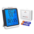 ThermoPro TP65 Indoor Outdoor Thermometer Digital Wireless Hygrometer Temperature Humidity Monitor with Jumbo Touchscreen and Backlight Humidity Gauge,LCD by ThermoPro