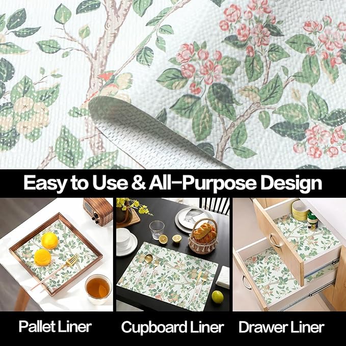 Shelf Liner for Kitchen Cabinets Non Adhesive Drawer Liners Non Slip Cupboard Liner Strong Grip Waterproof Cabinet Liners Easy to Clean Dresser Table Kitchen Shelves Paper 12IN x 10FT - Image 4