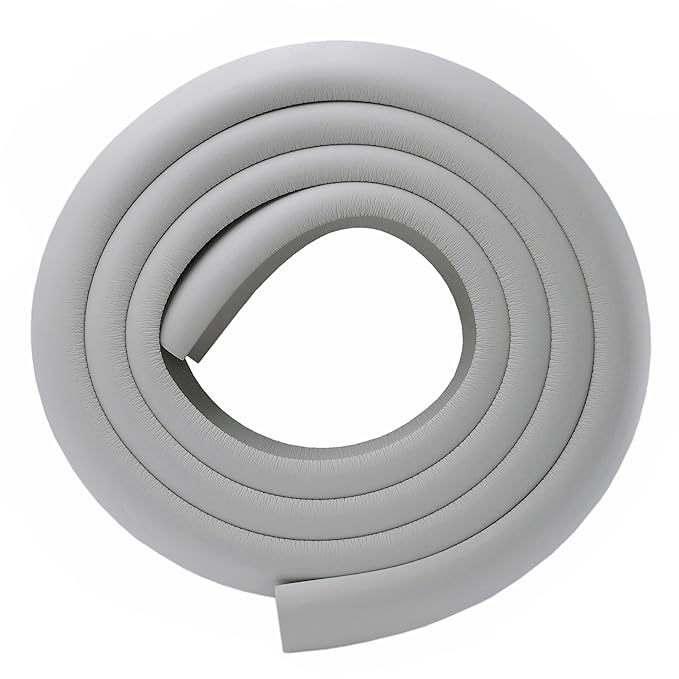 M2cbridge L Shape Extra Thick Furniture Table Edge Protectors Foam 6.5 Ft (Grey) by M2cbridge