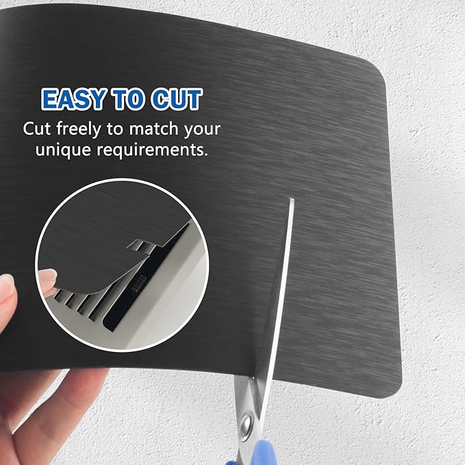 2 Pack High Strength Magnetic Vent Covers 5.5" x 12" Metallic Stronger Magnet Air Vent Cover Universal Vent Covers for Home Floor, Ceiling, Wall Registers, HVAC, AC, RV, and Heater Vents Black - Image 3