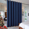RYB HOME Room Partition Curtains Privacy Blackout Drapes Energy Efficient Odor Reducing Home Decoration for Dorm Studio Office Space, 8 ft Tall x 10 ft Wide, Navy Blue, 1 Panel by RYBHOME