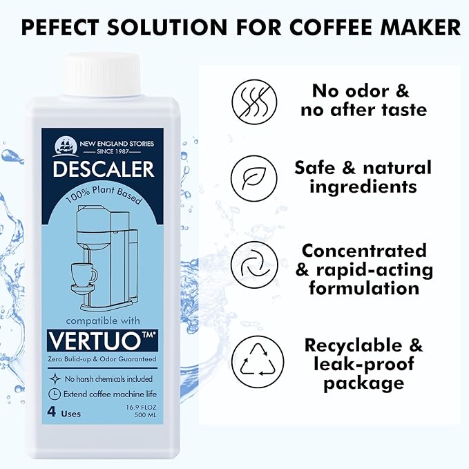 Nespresso Compatible Descaling Solution, 2 Years 8 Total Uses Descaling Kit. Effectively Remove Limescale & Mineral Build-Up. Restore Your Machine's Performance and Extend Lifespan for Perfect Coffee - Image 5