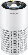 AIRROMI Air Purifier for Bedroom with HEPA 3-in-1 Filter, Pet Air Purifier for Home Cat Pee Smell, Covers Upto 990 Ft², Quiet 360° intake Air Cleaner for pet hair,allergies,Dust,Smoke A2001 White by AIRROMI