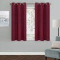 MYSKY HOME Blackout Curtain for Bedroom, Short Curtains for Kitchen Grommet Room Darkening Curtain, Amazing Triple Weave Thermal Insulated Christmas Curtains, 1 Curtain Panel,42 x 54 Inch, Burgundy by MYSKYHOME