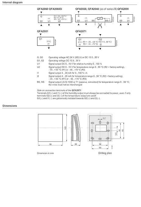 Wall Mounted HVAC Temperature and Relative Humidity Sensor for Industries,Labs,IT Facilities,Clean Rooms by Model: QFA 2071 - Image 6