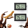 2 PCS Rectangle Reptile Thermometer and Humidity Gauge for Bearded Dragon Accessories, Reptile Tank Accessories for Jumping Spider, Leopard Gecko, Hermit Crab, Gecko, Ball Python, Lizard by BSRESIN