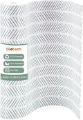 Glotoch Premium Shelf Liners for Kitchen Cabinets,2 Rolls x 12in x 20FT Non-Adhesive Liners for Shelves,Non Slip Waterproof Contact Paper for Drawers Pantry, EVA Cabinet Liner,White Herringbone by GlotochExpress