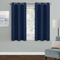 MYSKY HOME Navy Blue Blackout Curtain for Bedroom & Kitchen, 45 Inch Long, Thermal Insulated, 1 Panel, 42 x 45 Inch by MYSKYHOME