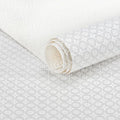 FIFTY FEET 12"x120" Non-Adhesive Shelf Liner for Kitchen Cabinets and Drawers, Washable Non-Slip PVC Cabinet Liner (White Circle)(6 Roll) by FIFTYFEET