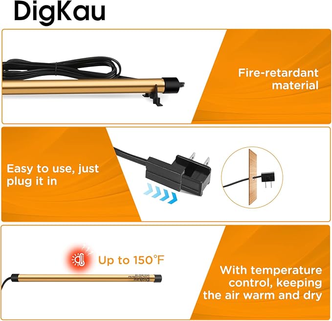 Gun Safe Dehumidifier Rod - High Power, Easy Installation Plug-in Dehumidifier, Superior Moisture, Keep Dry for Gun Safes,Cabinets, Closets (12in) - Image 4