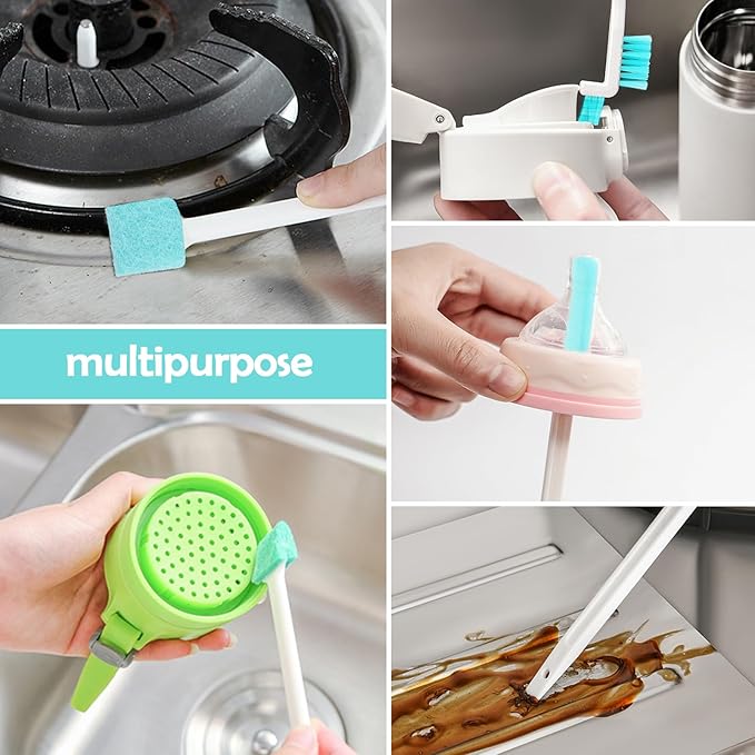 Palksky Ice Maker Cleaning Brush Set, Ice Machine Cleaning Tools - 2Pcs Drain Pipe Brush Nylon Bristles with 8Pcs Crevice Cleaning Brush - Image 6