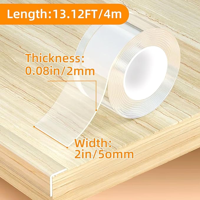 2 in x 13.12 FT,Clear Soft Corner Protectors for Furniture Strip,Sharp Edge & Table Bumper,Window Edge,Wall Protector, Soft Corner Guards Safe for Proof,Table Corner Protectors in Family - Image 5