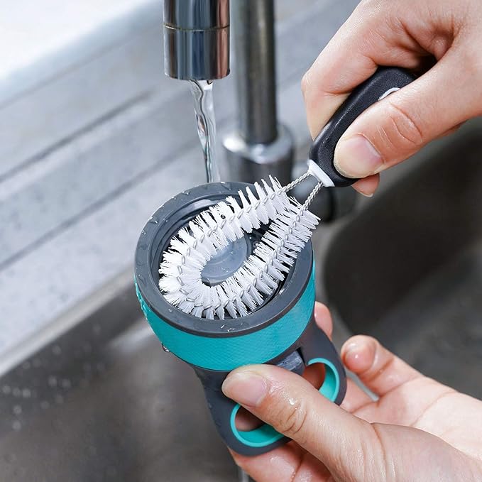 3-in-1 Water Bottle Cleaning Brush Set - Long Handle Scrubbing Brush for Tumbler, Straw, Baby Bottles, Drinking Glasses, White - Image 9