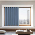 NICETOWN Stone Blue Blackout Curtains 72 inches Long, Grommet Privacy Window Treatment Thermal Insulated Room Darkening Sliding Glass Door Drape for Bedroom Living Room, 1 Panel, W100 x L72 by NICETOWN
