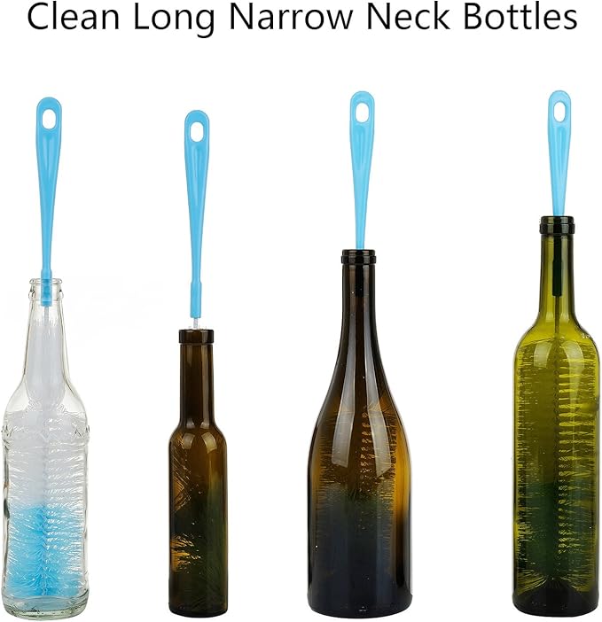 ALINK 17 inch Extra Long Bottle Cleaning Brush Cleaner for Washing Narrow Neck Beer/Wine/Thermos, Brewing Bottles, Hummingbird Feeder - Image 4