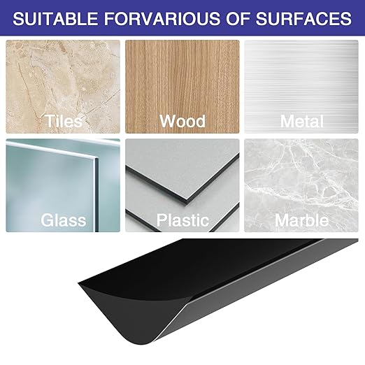 Flexible Molding Trim, Flexible Bendable Adhesive Caulking Strip, Molded Trim, Peel and Stick Home Decorative Edge for Bathroom, Kitchen, Floor, Wall (Black, 0.83in x 0.24in x 20ft) - Image 6