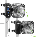 2-Pack 4” Grow Tent Fan With Temperature And Humidity Meter,Automatic Humidity Control,Oscillating Fan For Hydroponic Ventilation Circulation With Clips,Adjustable Speed Quiet Greenhouse by DAOTAILI