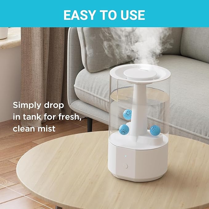 Humidifier Cleaner – Fight Mold and Bacteria with Humidifier Cleaning Ball, Prevents Hard Water Build-Up, Eliminates White Dust, Removes Odor, For All humidifiers, Fish Tank（Upgraded） - Image 4
