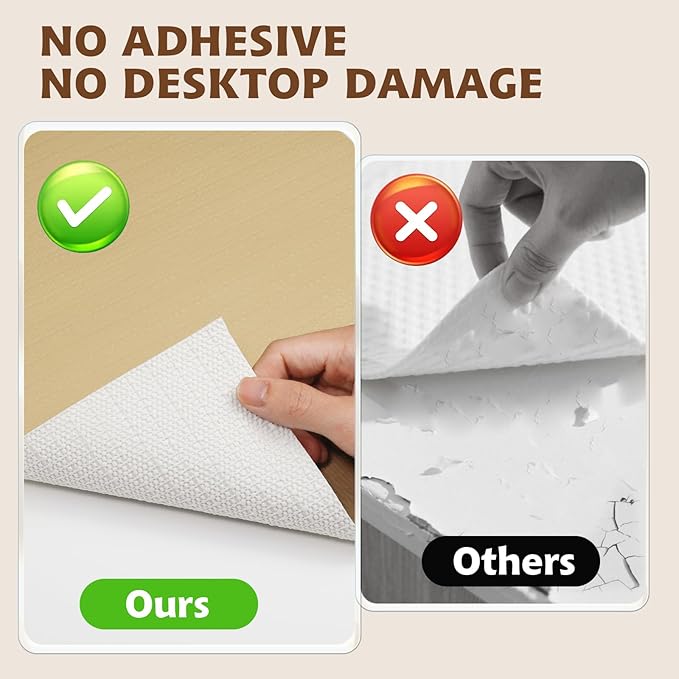 Shelf Liners for Kitchen Cabinets 12in x 20FT, Non Adhesive Drawer Liner Pure Beige Thickened Shelf Liner Non-Slip Easy to Clean for Tool Box Refrigerator with Knife and Tape Measure - Image 6