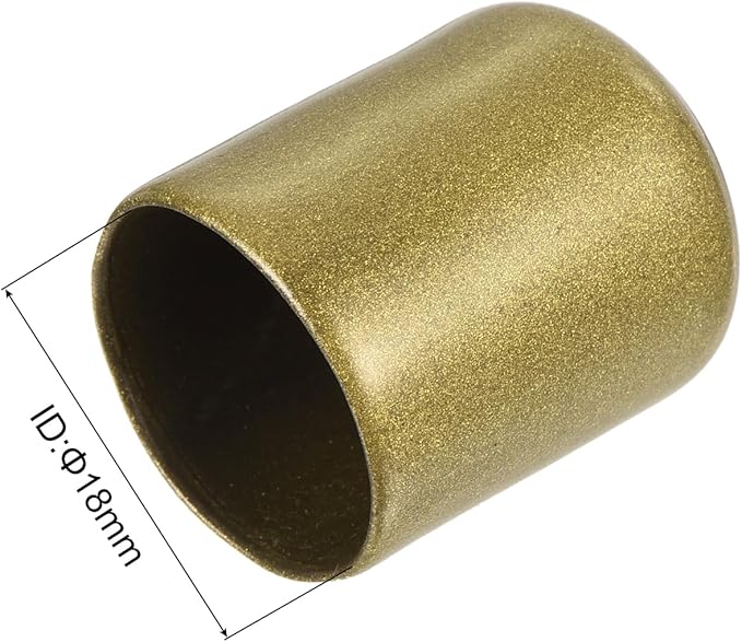 uxcell 20pcs Rubber End Caps 18mm ID Vinyl Round Tube Bolt Cap Cover Thread Protectors Gold - Image 3