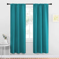 NICETOWN Peacock Blue Blackout Curtains Panels for Window, Thermal Insulated Rod Pocket Blackout Drapes/Draperies for Living Room (2 Panels, W34 x L72 inches) by NICETOWN