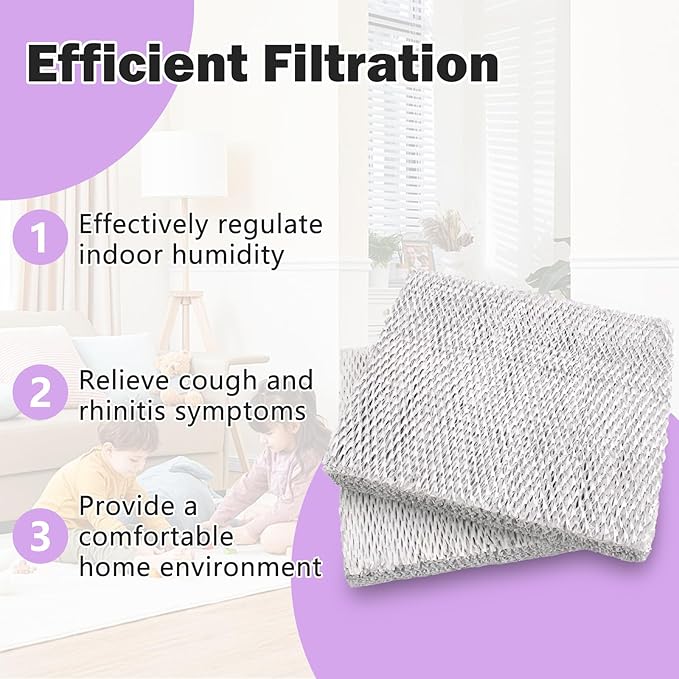10 Humidifier Filter Water Panel Compatible with Clean Comfort HE12, HE12A, HE12M, HE12MM, 2 Pack Whole House Humidifier Replacement Water Panel - Image 6