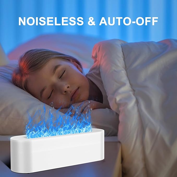 Flame Air Aroma Diffuser Humidifier, Upgraded 7 Flame Colors Aromatherapy Aroma Diffusers for Home, Bedroom, Office, Yoga, Timer & Waterless Auto Off 150ml - Image 5