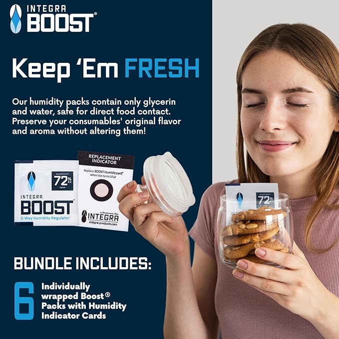 Integra Boost 2-Way Humidity Control Pack - Preserve Flavor & Control Humidity at 72% RH - Moisture Absorber for Herbs, Spices & More - 8 Gram (Pack of 6) - Image 7